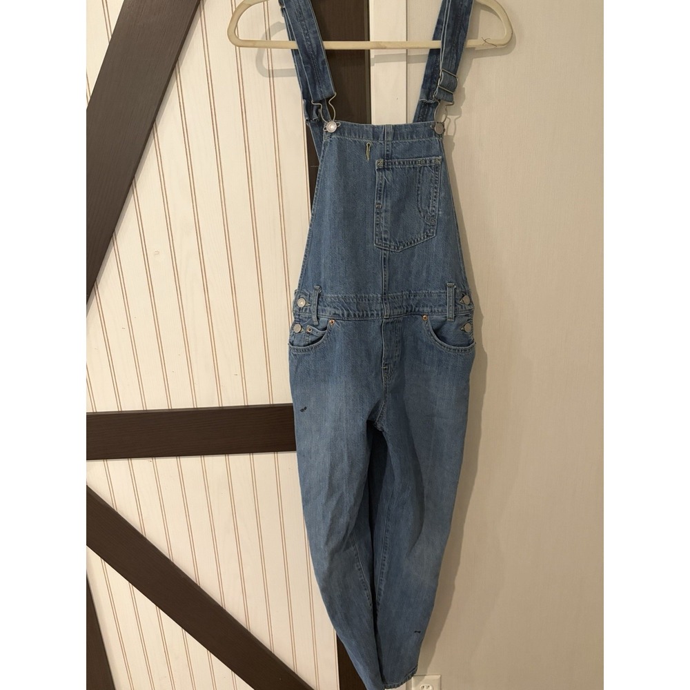 Levis Womens Vintage Style Cotton Denim Overalls Crop Blue XS
